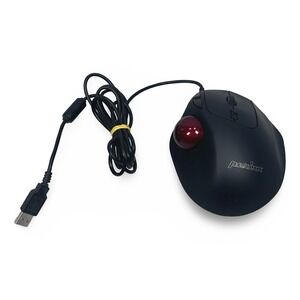 Perixx PERIMICE-517 Wired Ergonomic Trackball Mouse Black Red Ball TM170L